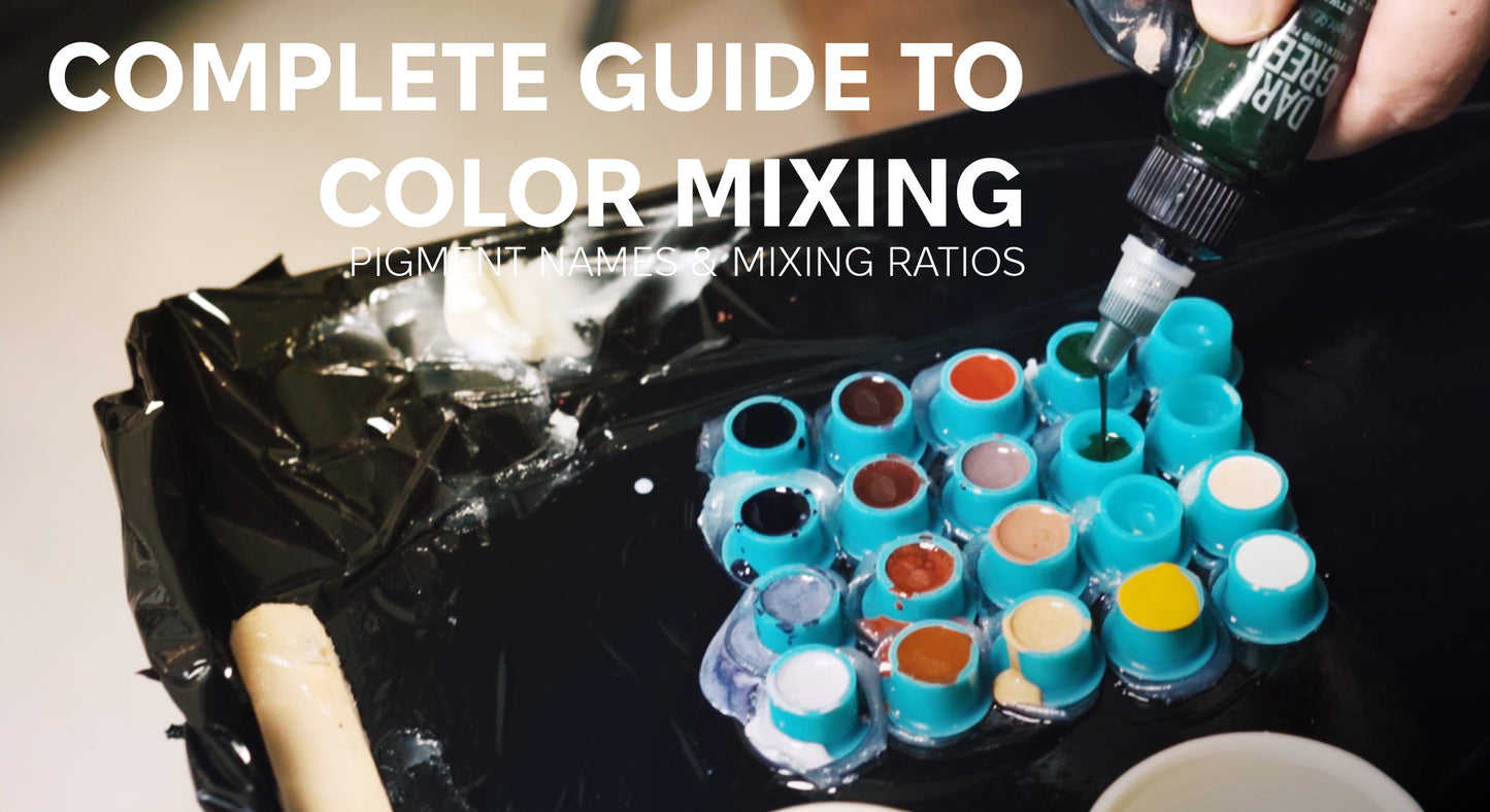 Complete Guide to Color Mixing: Pigment Names & Mixing Ratios