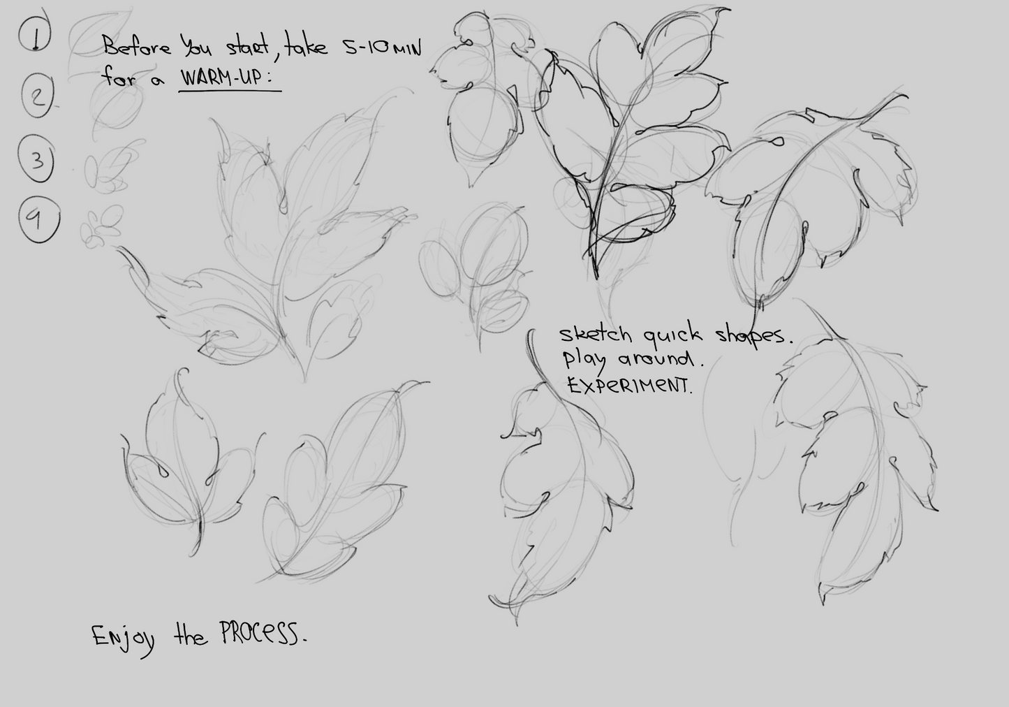 Video Lesson How to Drawing Leaves