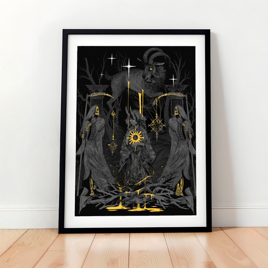 The Fall Of The World, Golden LIMITED Edition, Fine Art Print