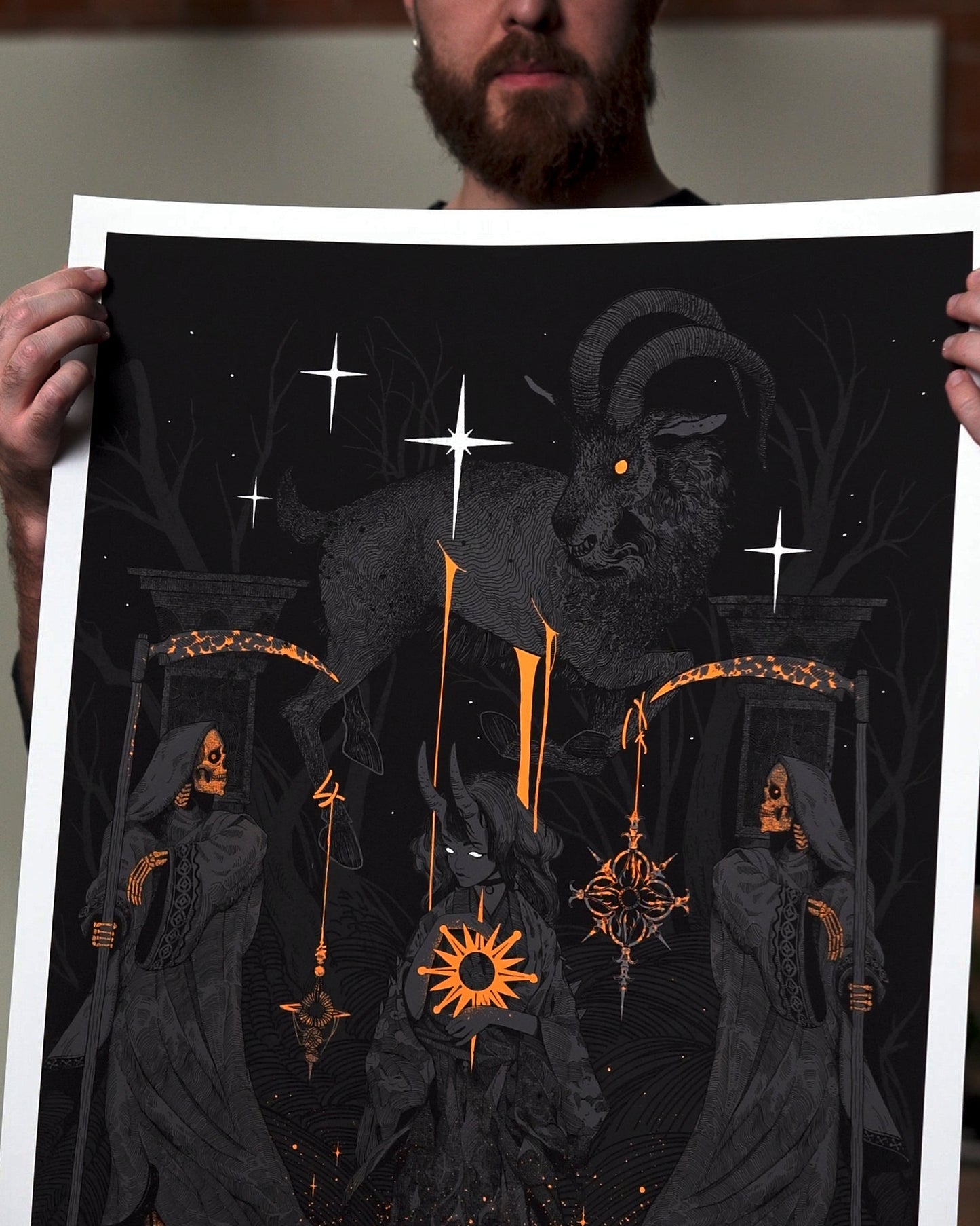 The Fall Of The World, Golden LIMITED Edition, Fine Art Print