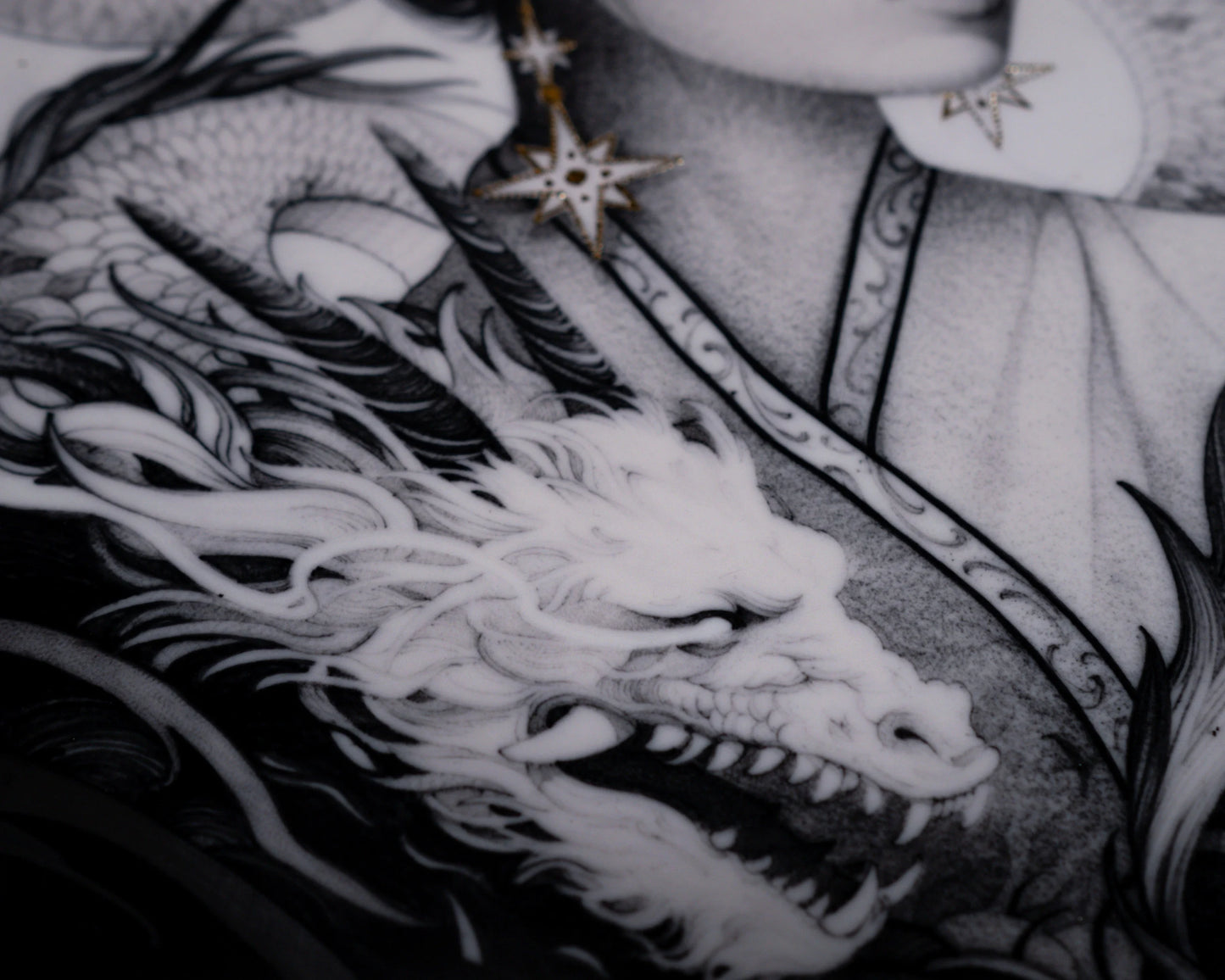 DRAGON, Golden LIMITED Edition, Fine Art Print