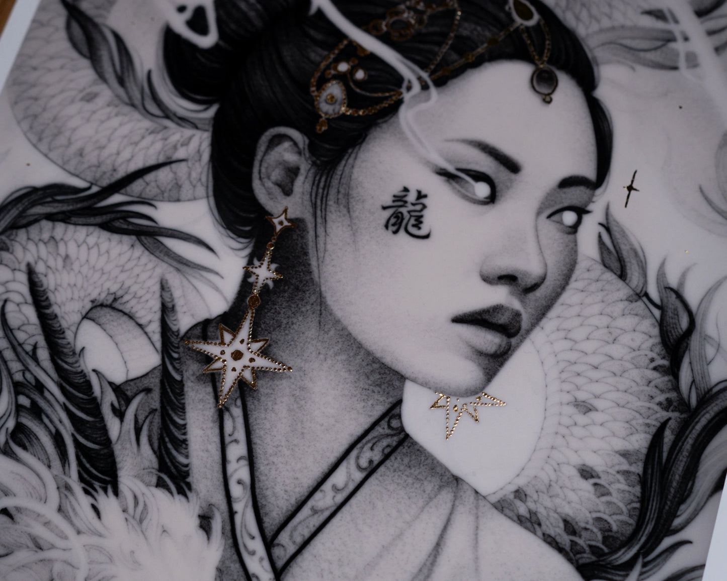 DRAGON, Golden LIMITED Edition, Fine Art Print