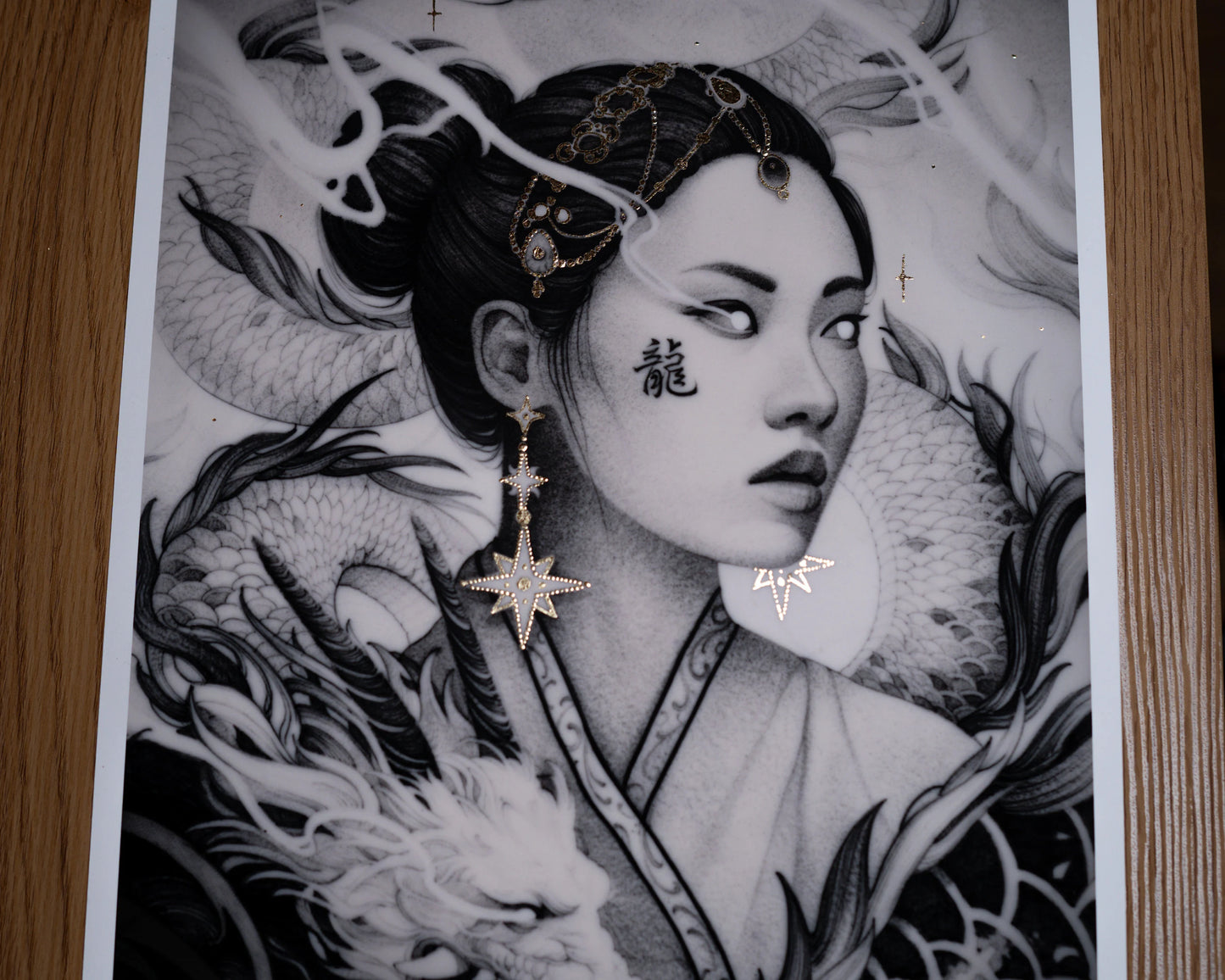 DRAGON, Golden LIMITED Edition, Fine Art Print