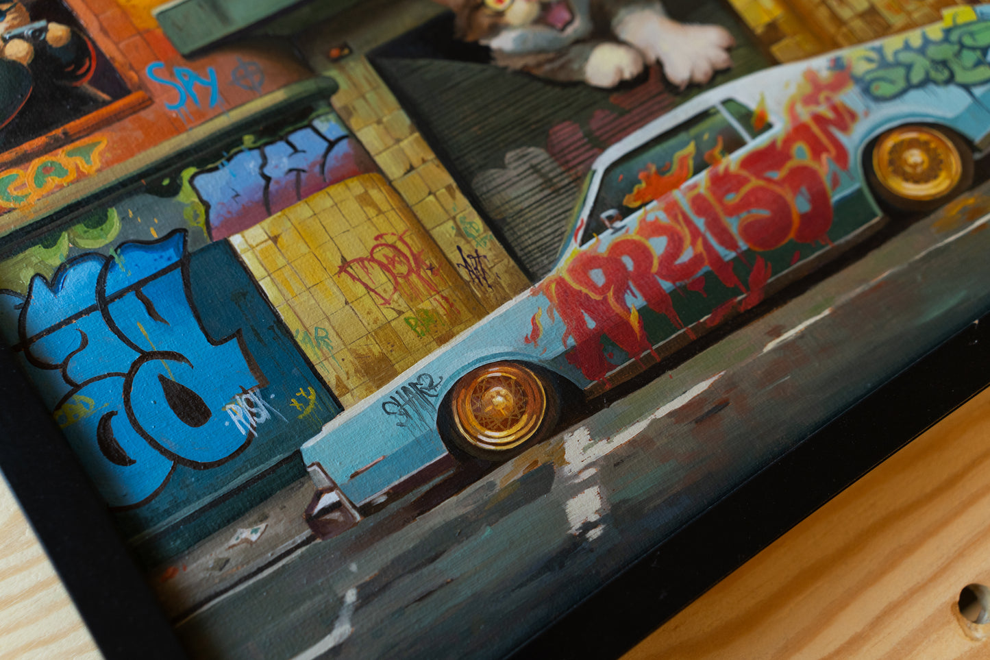 "Appetissant" / Oil Painting / Urban Cats Series / 2026