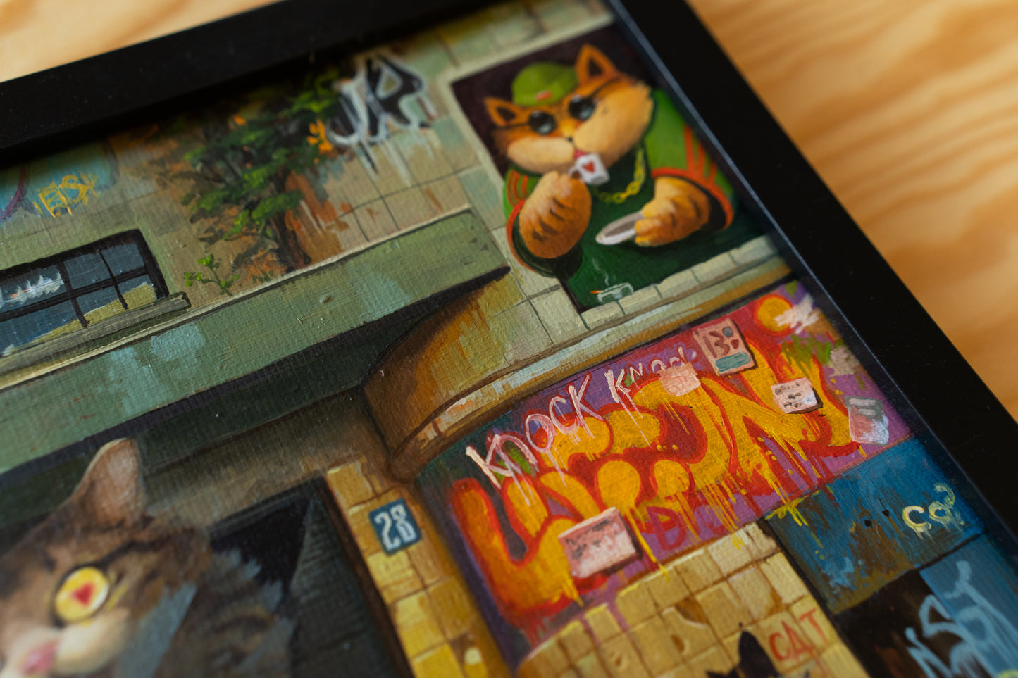 "Appetissant" / Oil Painting / Urban Cats Series / 2026