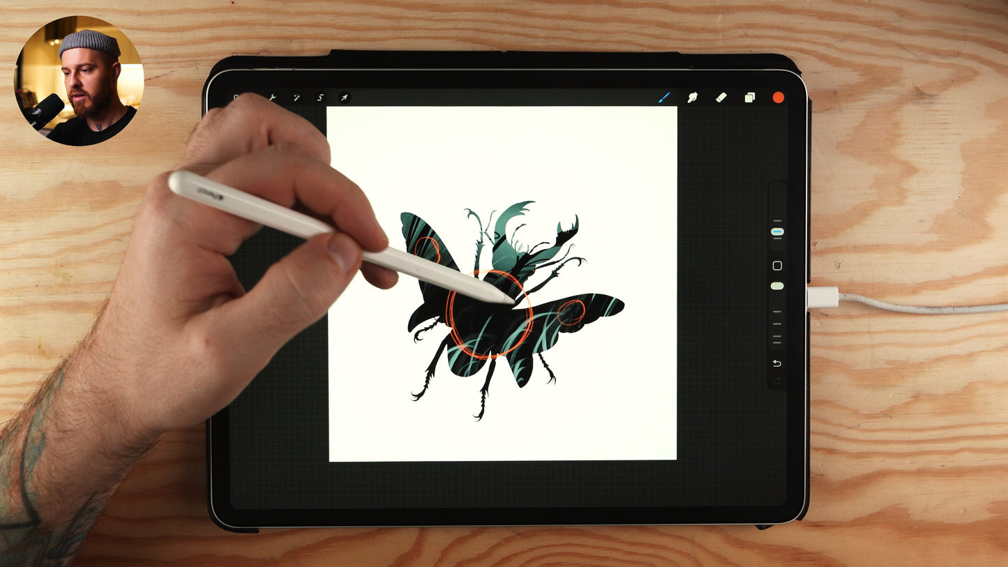MASTER CLASS / Create tattoo Design in Procreate / Part I (DESIGN ONLY!)